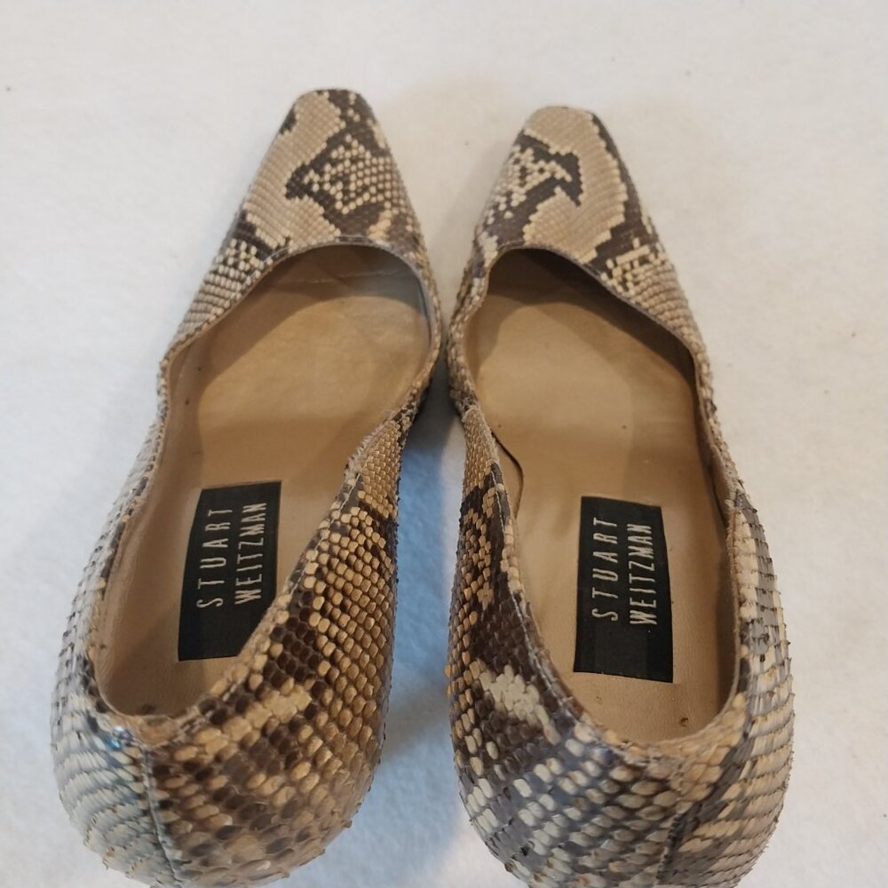 Stuart Weitzman Python Snake Skin Pump Womens 7 B… - image 7